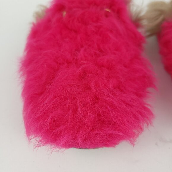 GUCCI Women Princetown Merino Wool Mules Size 37 Raspberry Pink Horsebit Slipper - Picture 8 of 15